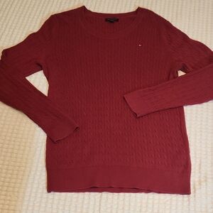 Tommy Hilfiger Deep Red/Wine  Crew Neck Sweater Sz XL